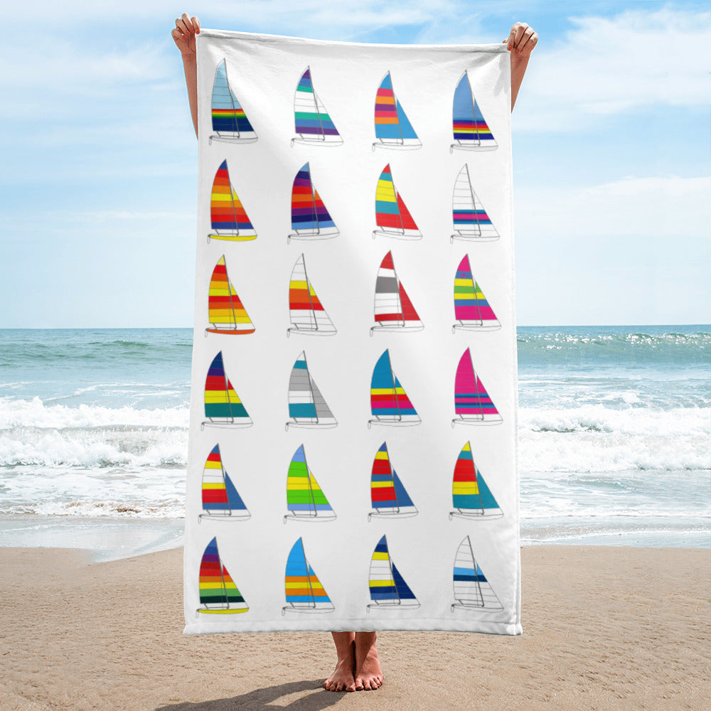 16 Sails Beach Towel