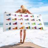 16 Sails Beach Towel